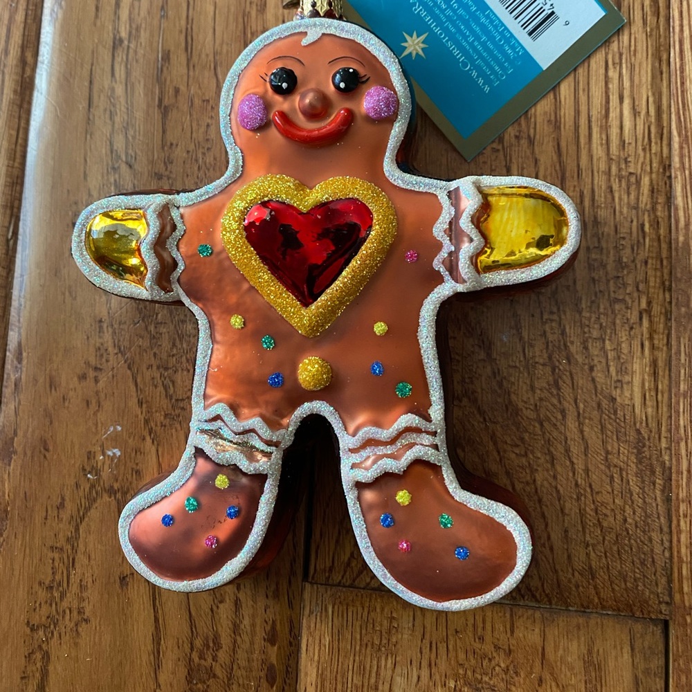 Christopher Radko Christmas Ornament; gingerbread boy; Can Catch Me.